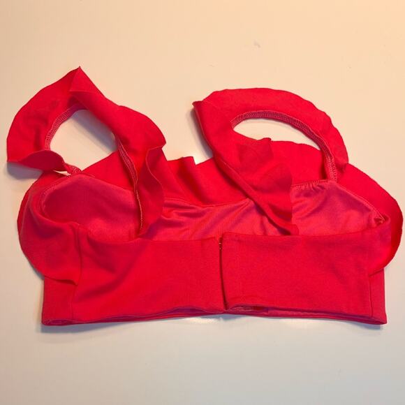 Majorelle Olga Ruffle Crop Top in Magenta XS - Picture 4 of 10